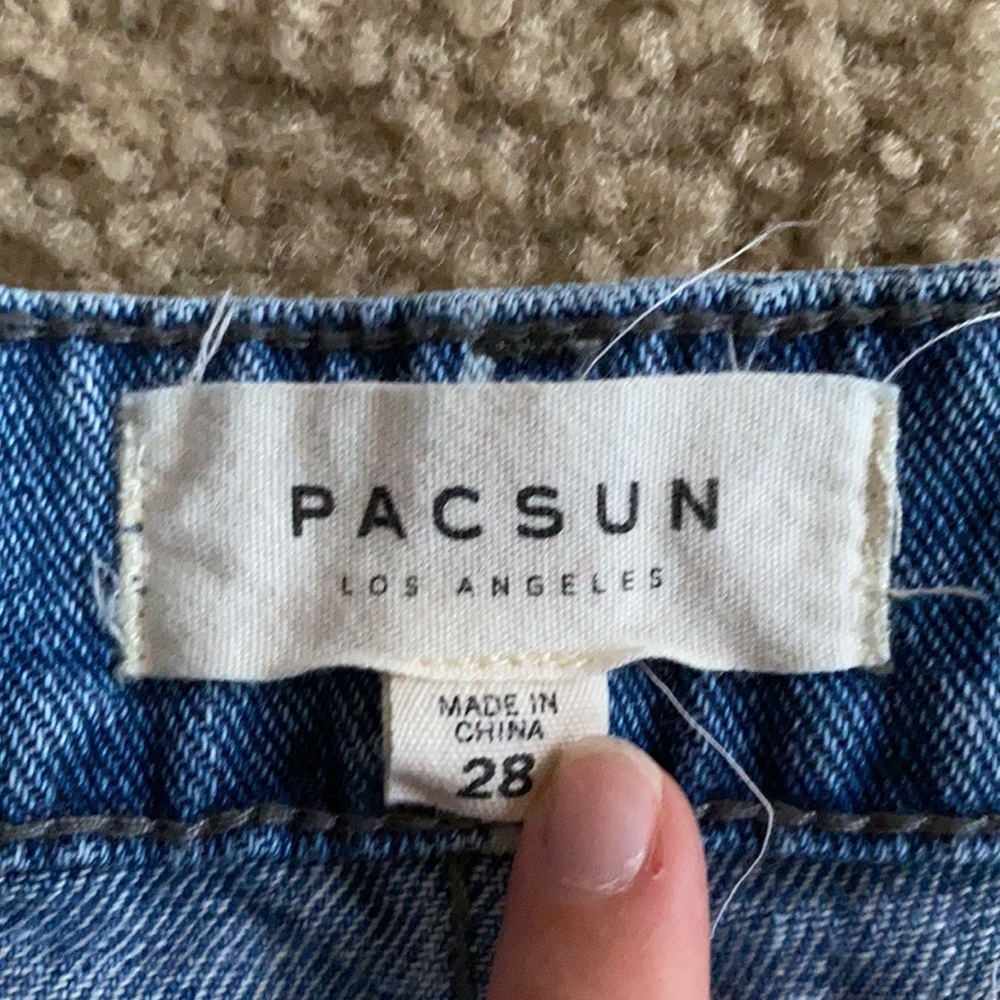 PacSun Striped Denim Skirt with Front Zipper - Picture 8 of 8